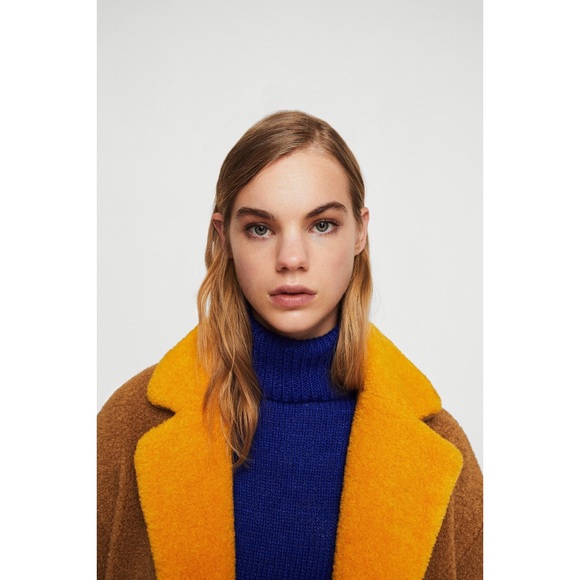 ❌SOLD @ TRADESY❌Contrast faux fur coat Size XXS-XS - Picture 6 of 8